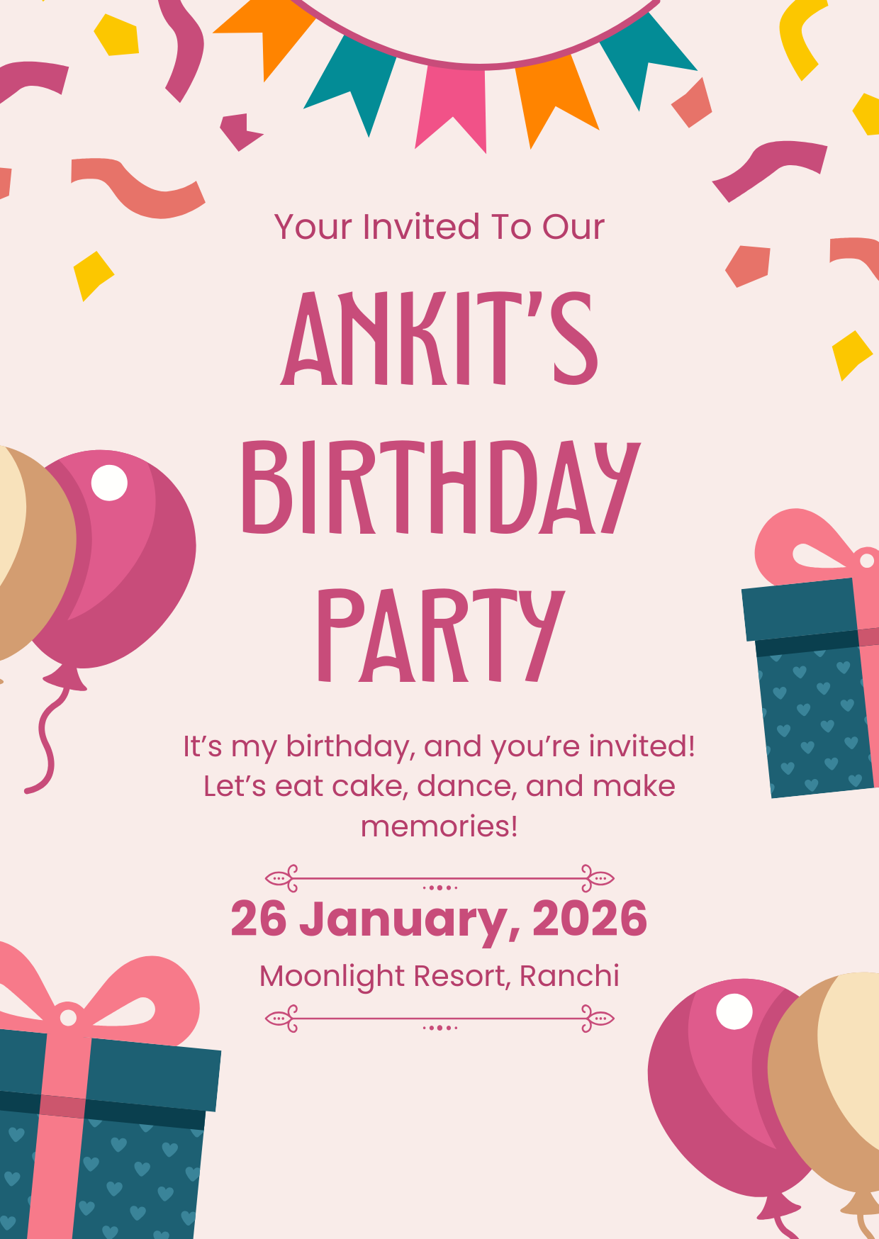 Birthday Invitation Design 11